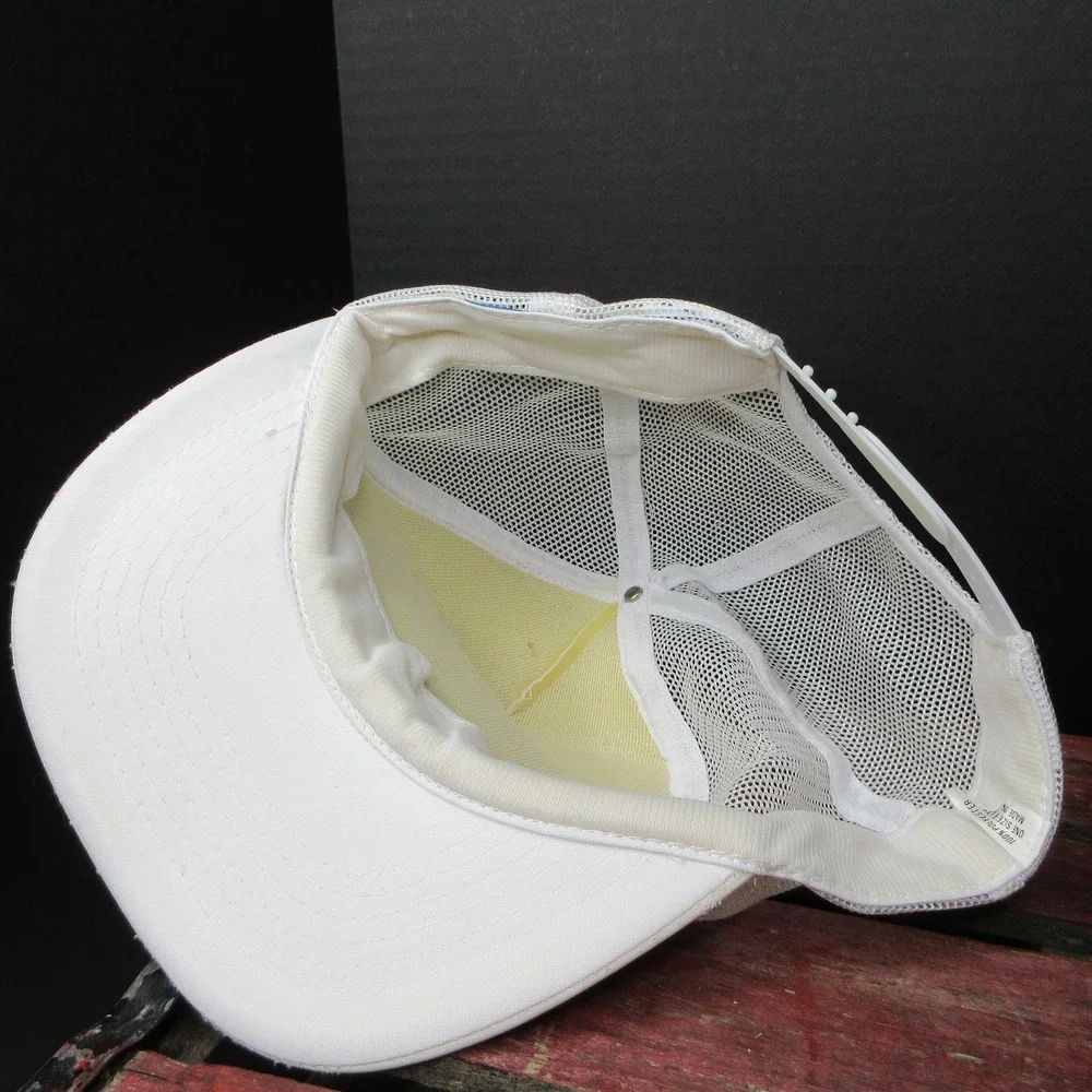 Vintage Bass Pro Shops National Headquarters Trucker Hat Cap White Mesh